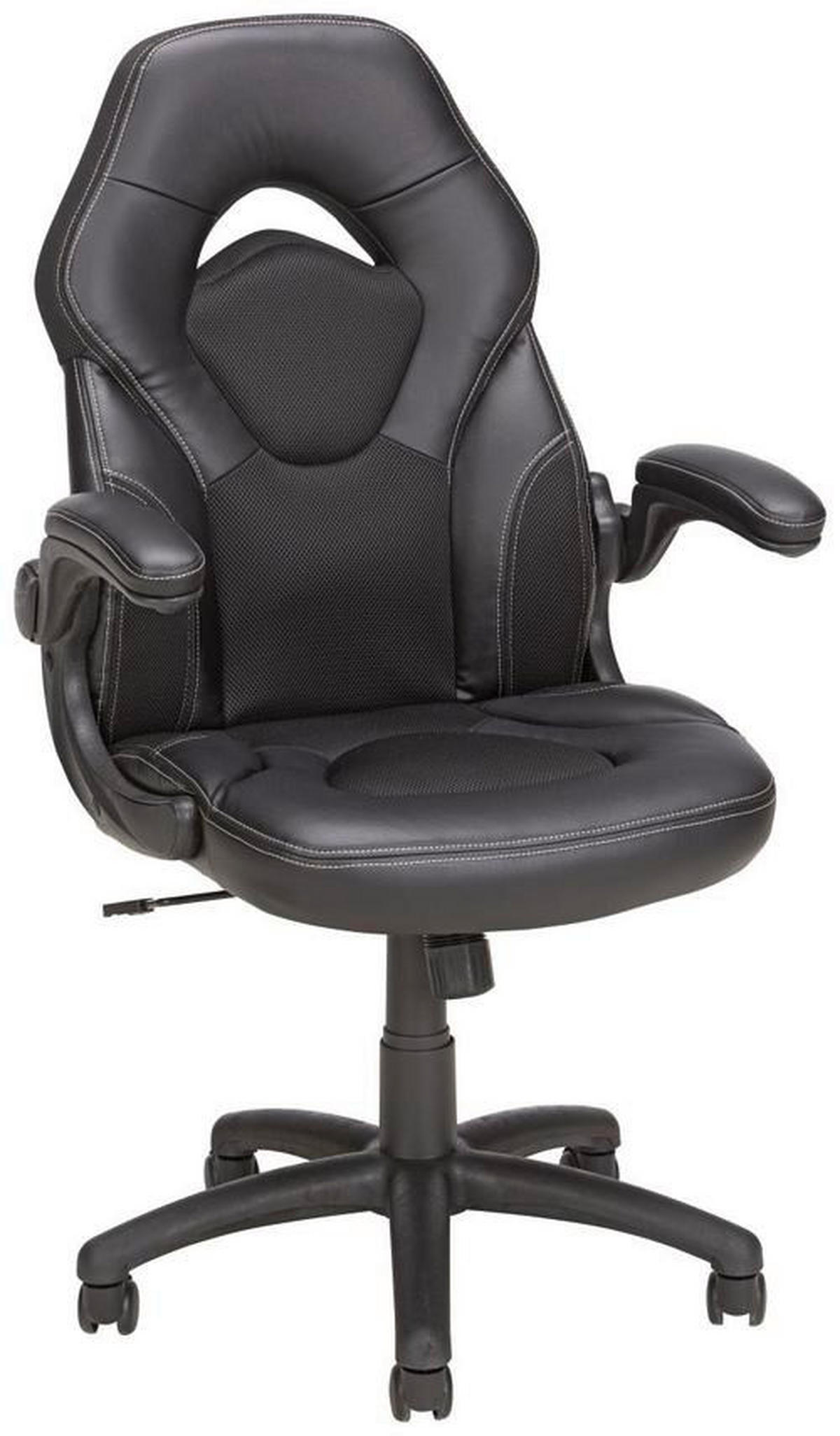 SNURRSTOL  i läderimitation, nätklädsel svart  - vit/svart, Modern, metall/textil (61/106-116/64cm) - Best Price