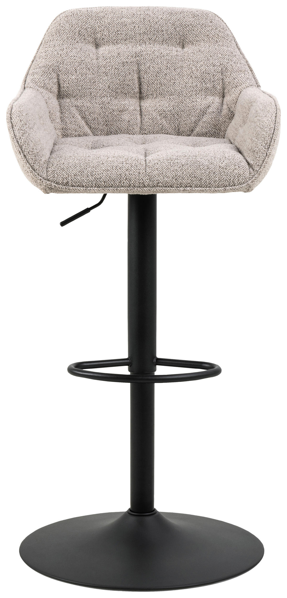 BARHOCKER in Textil Beige  - Beige/Schwarz, Modern, Textil/Metall (52/109/52cm) - MID.YOU