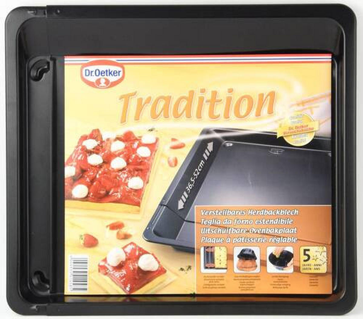 BACKBLECH - Schwarz, Basics, Metall (52cm) - Dr.Oetker