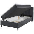 BOXBETT 120/200 cm  in Anthrazit  - Anthrazit/Alufarben, KONVENTIONELL, Kunststoff/Textil (120/200cm) - Carryhome