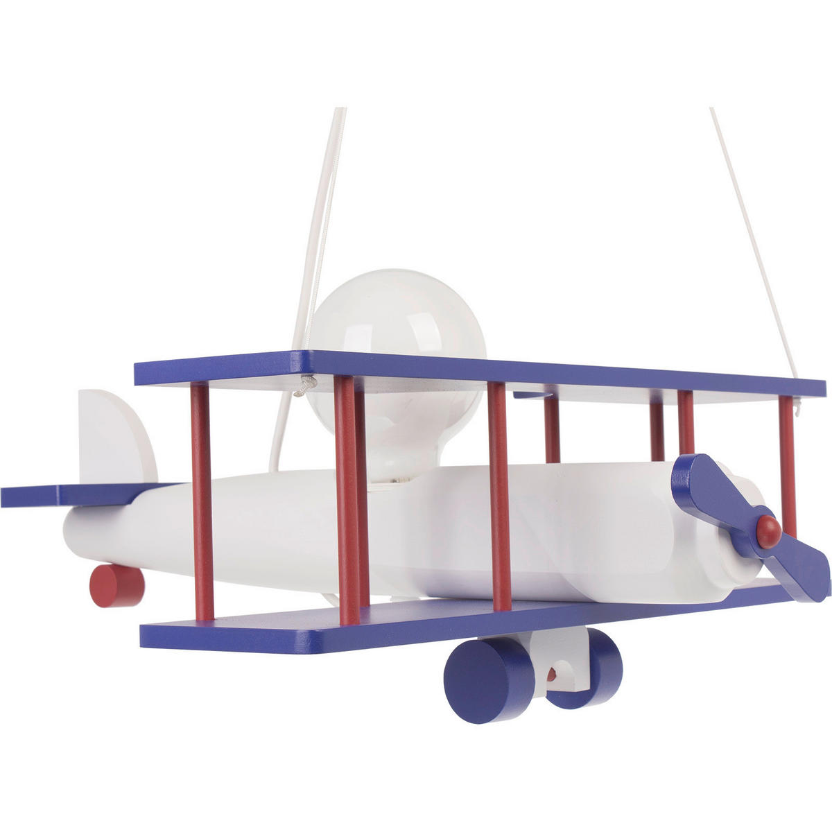 KINDERHÄNGELEUCHTE  42/45/75 cm    - Blau/Rot, KONVENTIONELL, Holz (42/45/75cm)