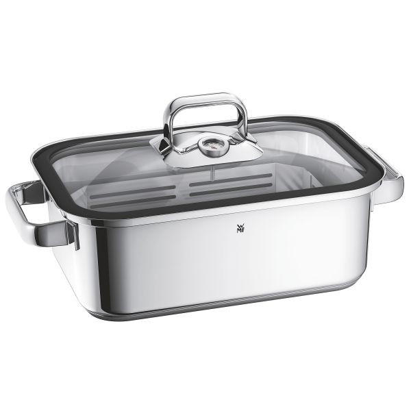 DAMPFBRÄTER Vitalis  - Klar/Silberfarben, Design, Glas/Kunststoff (21,5/35cm) - WMF