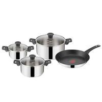 GRYT- OCH KASTRULLSET Jamie Oliver 4 delar  - stålfärgad, Design, metall/glas - Tefal