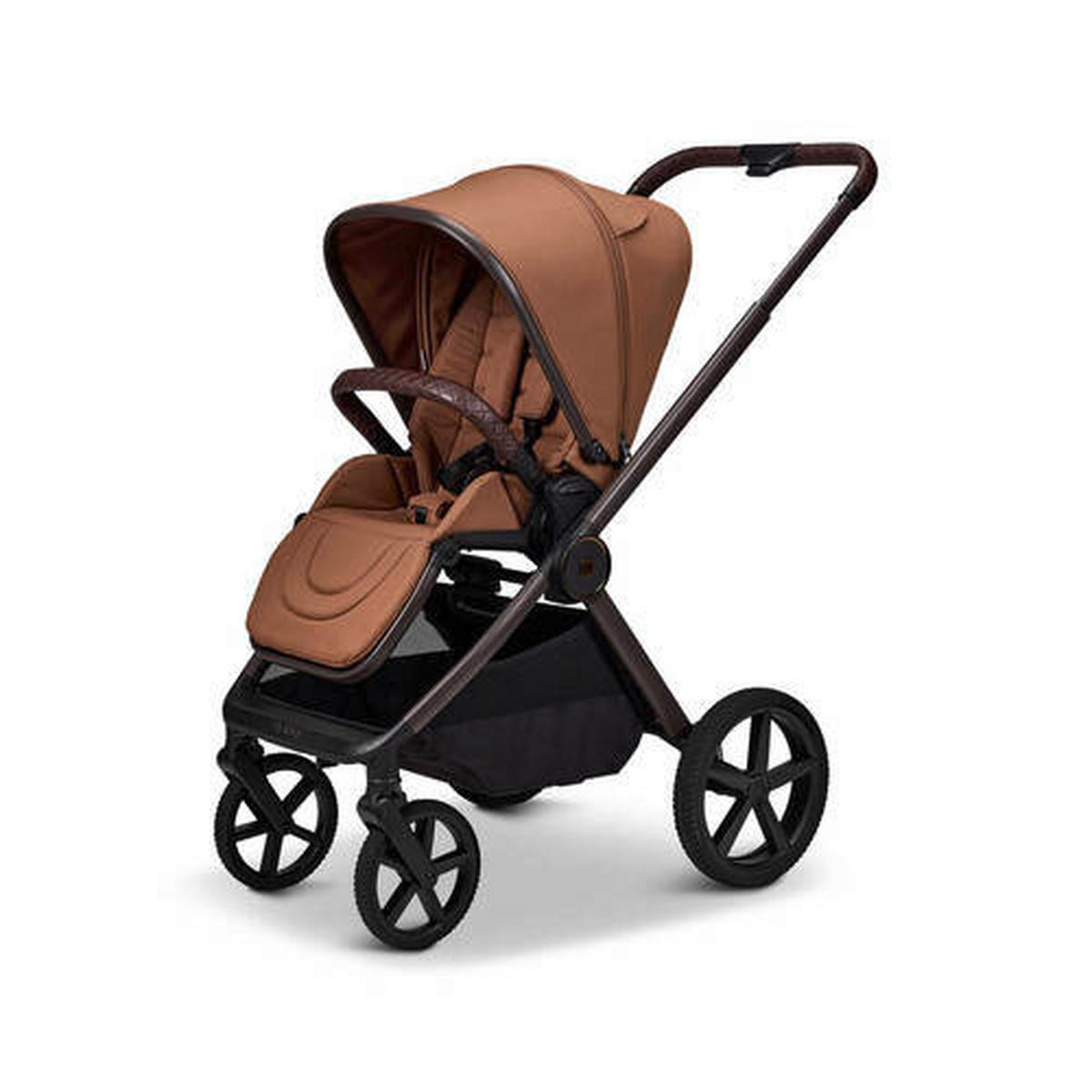 KOMBIKINDERWAGEN Gio Fold ETPU  - Cognac/Braun, Basics, Textil/Metall (120/58/92cm) - Moon Edition