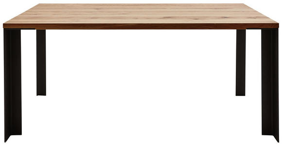 ESSTISCH Asteiche massiv rechteckig Anthrazit, Eichefarben - Eichefarben/Anthrazit, Design, Holz/Metall (180/100/77cm) - Dieter Knoll