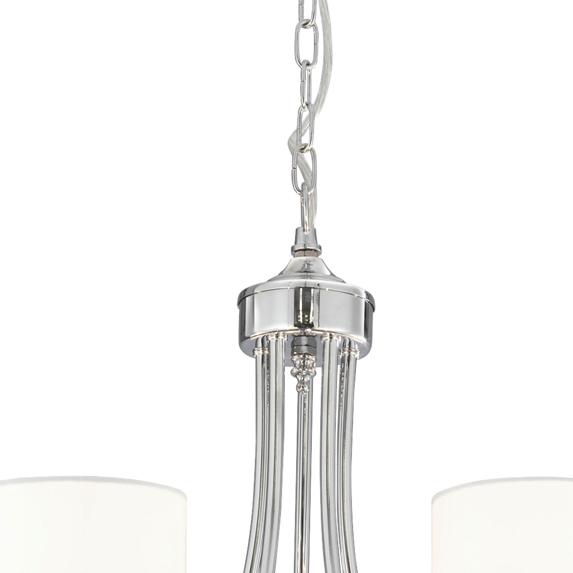 LUSTER  64/106 cm      Nina  - bijela/boje kroma, Design, staklo/metal (64/106cm)