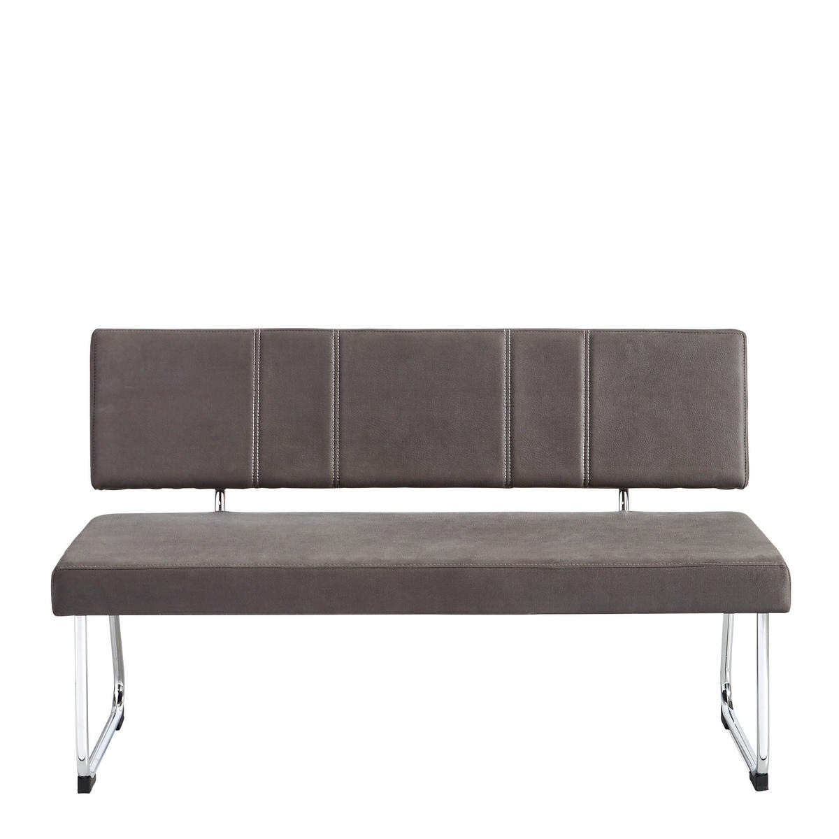 ÜLŐPAD fém, textil krómszínű, sötétszürke  - bézs/krómszínű, Design, textil/fém (140/85/59cm) - Ti'me
