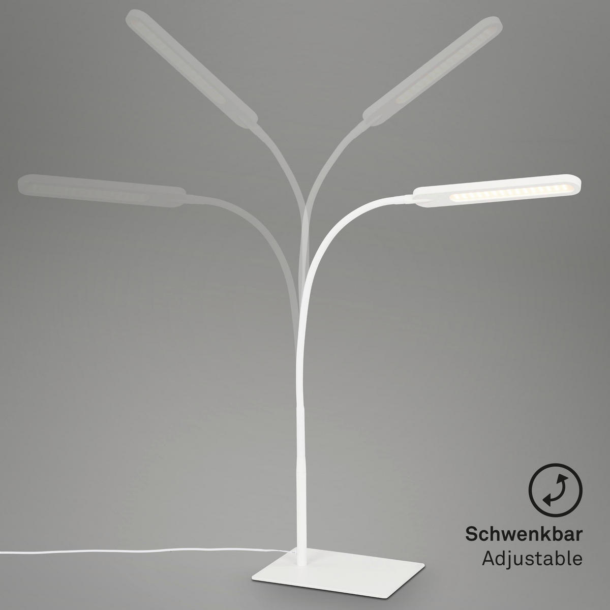 LED-SVETILKA ZA PISALNO MIZO               - bela, Basics, kovina/umetna masa (95/16,5/23cm)