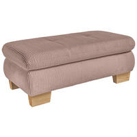 HOCKER Cord Rosa  - Eiche Bianco/Rosa, KONVENTIONELL, Holz/Textil (129/49/64cm) - SetOne by Musterring