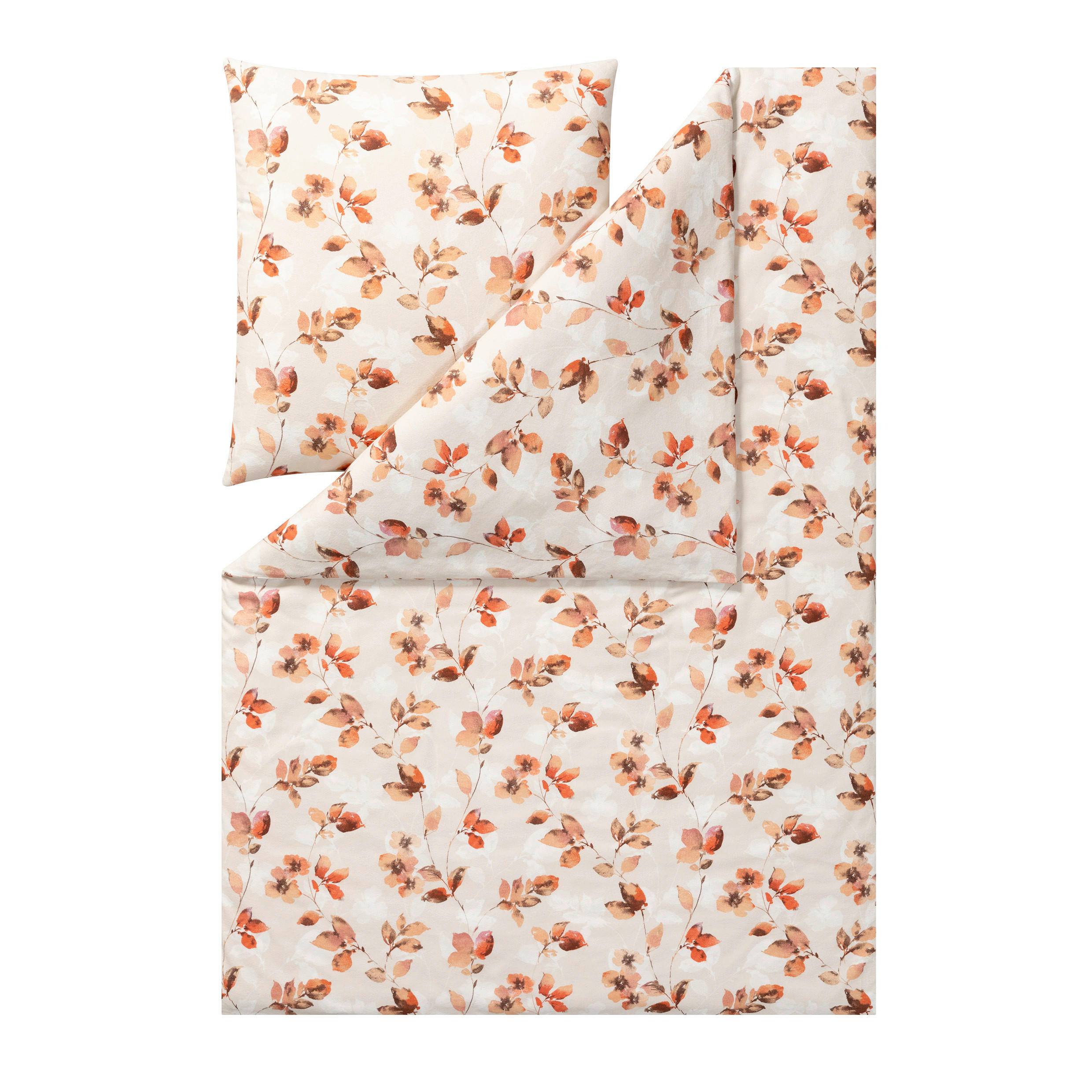 BETTWÄSCHE Sicina Flanell 155/220 cm  - Orange, Design, Textil (155/220cm) - Estella