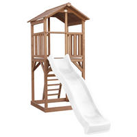 SPIELTURM 111,2/241,9/349 cm  - Braun/Weiß, KONVENTIONELL, Holz/Kunststoff (111,2/241,9/349cm) - Ambia Garden