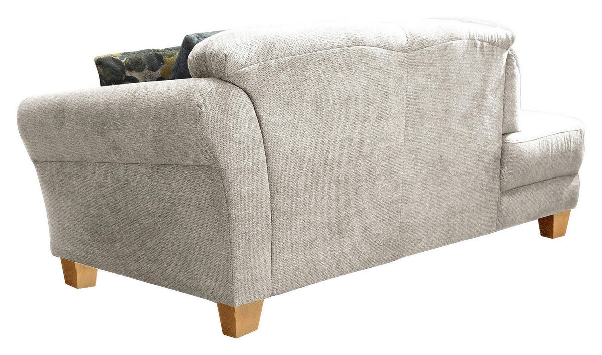 RÉCAMIERE in Flachgewebe Creme  - Creme/Naturfarben, Konventionell, Holz/Textil (194/84/91cm) - Sit & More