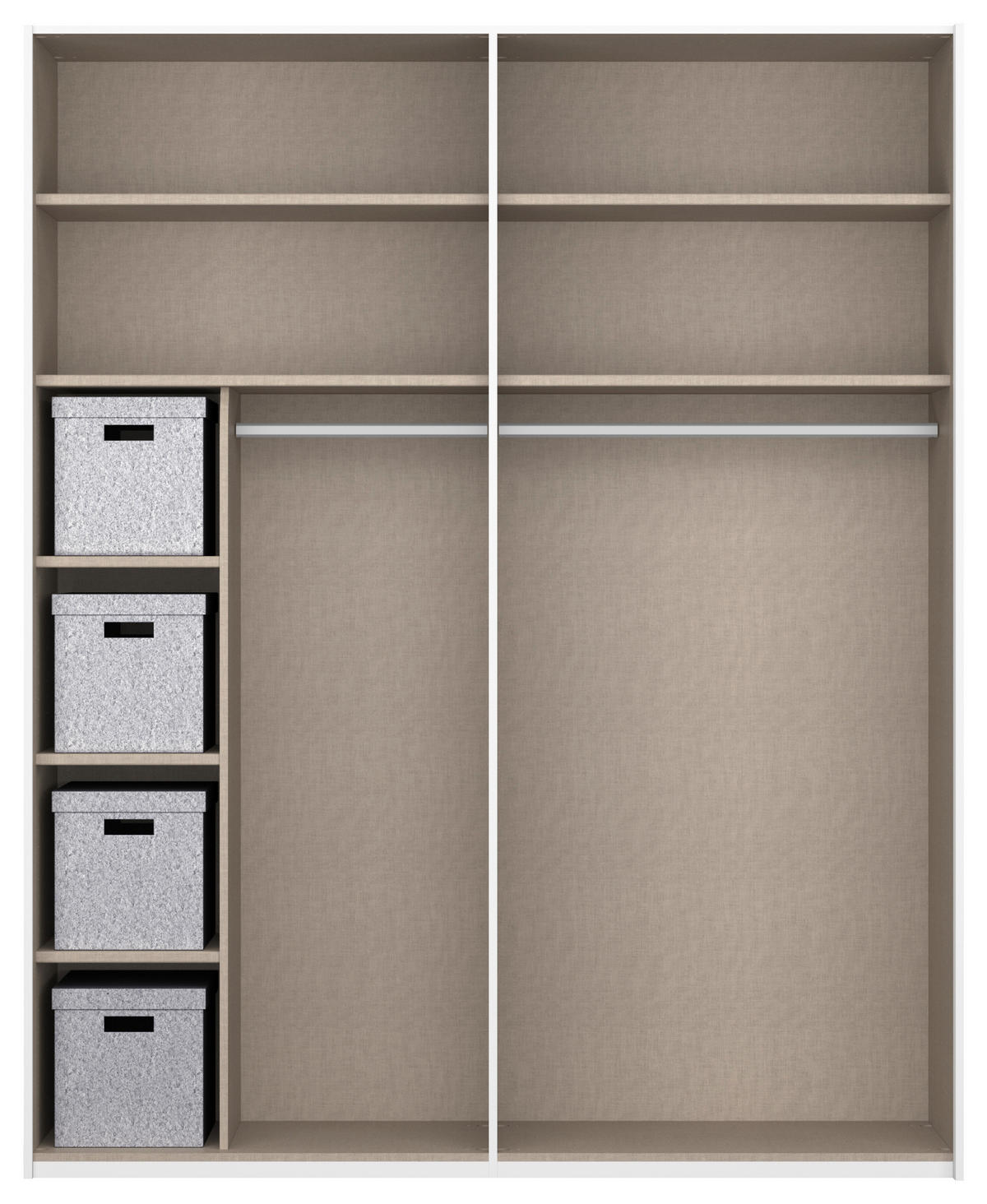 SCHWEBETÜRENSCHRANK 181/223/68 cm 2-türig Graphitfarben  - Graphitfarben, Design, Glas/Holzwerkstoff (181/223/68cm) - Xora