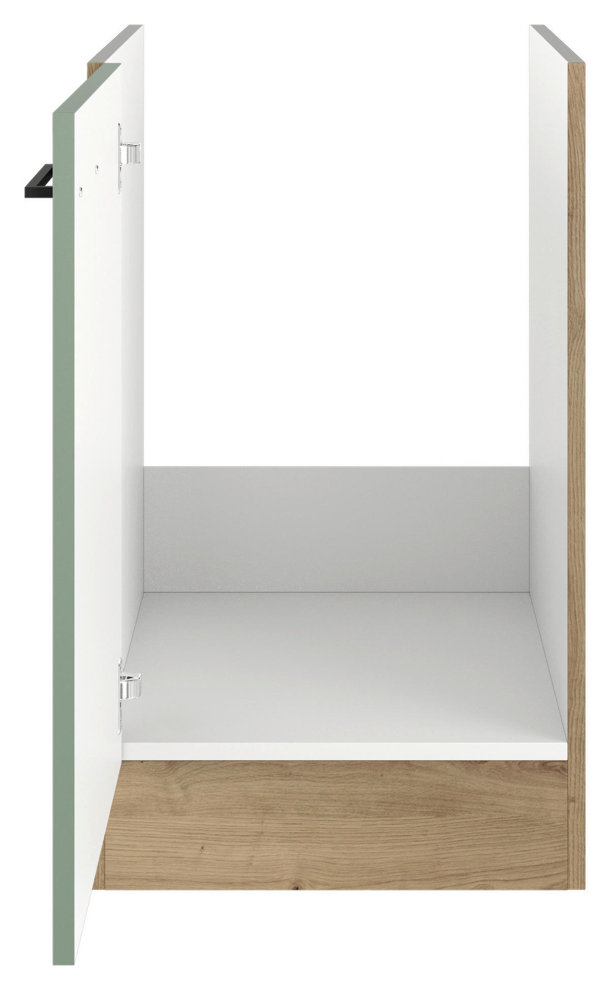 SPÜLENUNTERSCHRANK 50/82/57 cm  in Eiche Artisan, Grün  - Schwarz/Eiche Artisan, KONVENTIONELL, Holzwerkstoff/Metall (50/82/57cm) - FlexWell