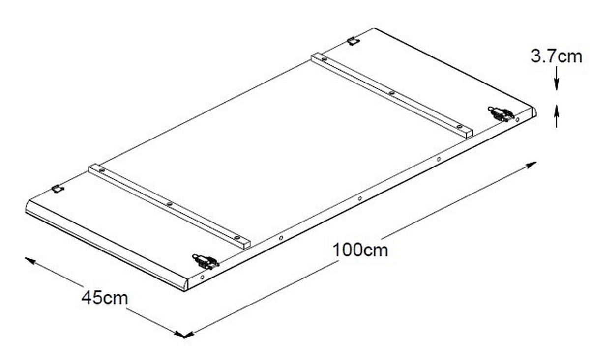 TILLÄGGSSKIVA - ek Bianco, Design, trä (45/100cm) - Lomoco
