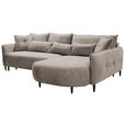 ECKSOFA  in Chenille Taupe  285/200 cm  - Taupe/Schwarz, MODERN, Textil/Metall (285/200cm) - Carryhome