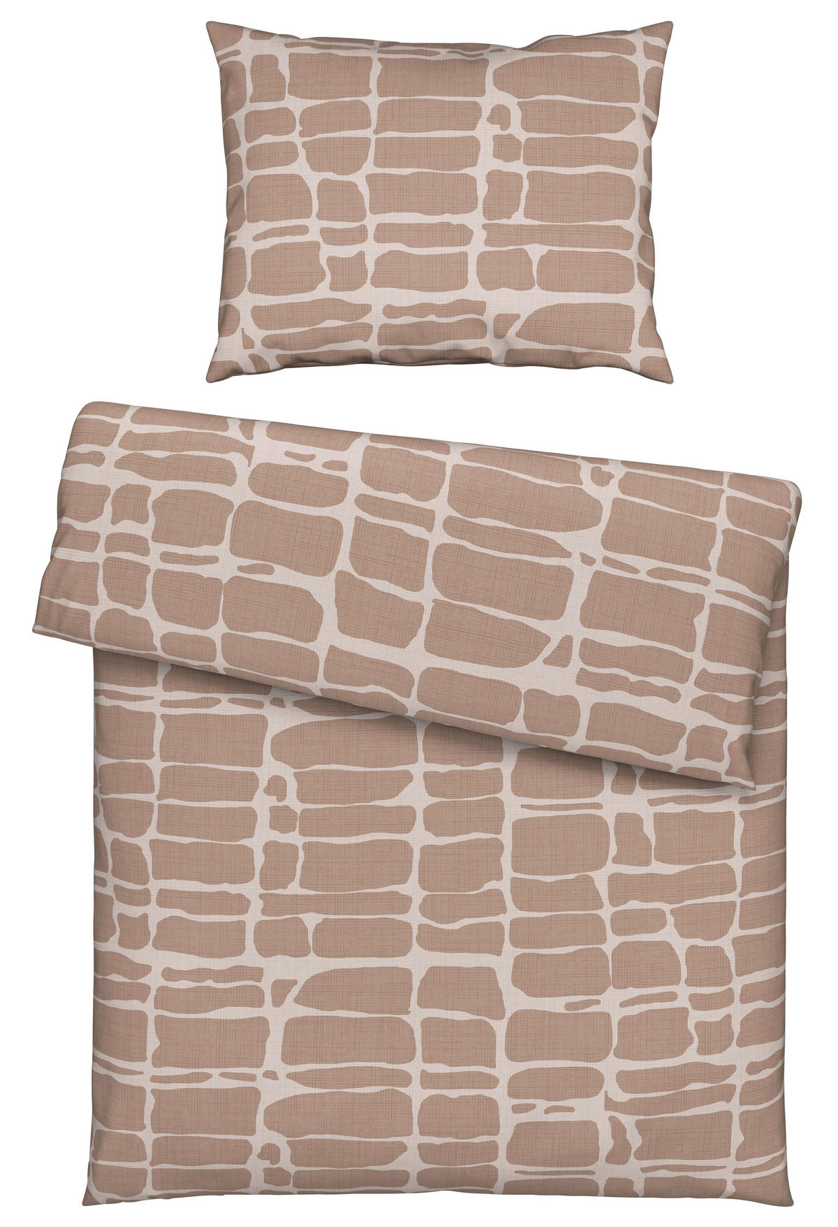 POSTEĽNÁ BIELIZEŇ, renforcé, taupe, 140/200 cm - taupe, Konventionell, textil (140/200cm) - Esposa