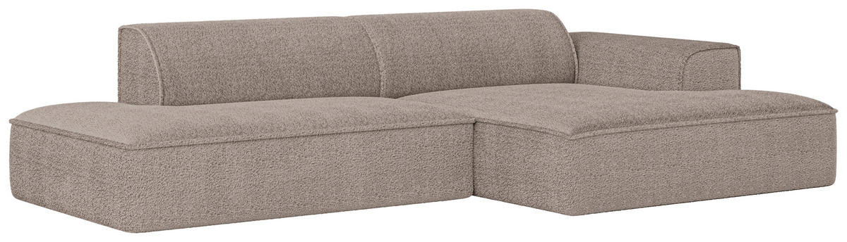 ROHOVÁ SEDAČKA, plast, textil, kompozitní dřevo, šedohnědá - černá/šedohnědá, Konvenční, kompozitní dřevo/textil (294/165cm) - Livetastic