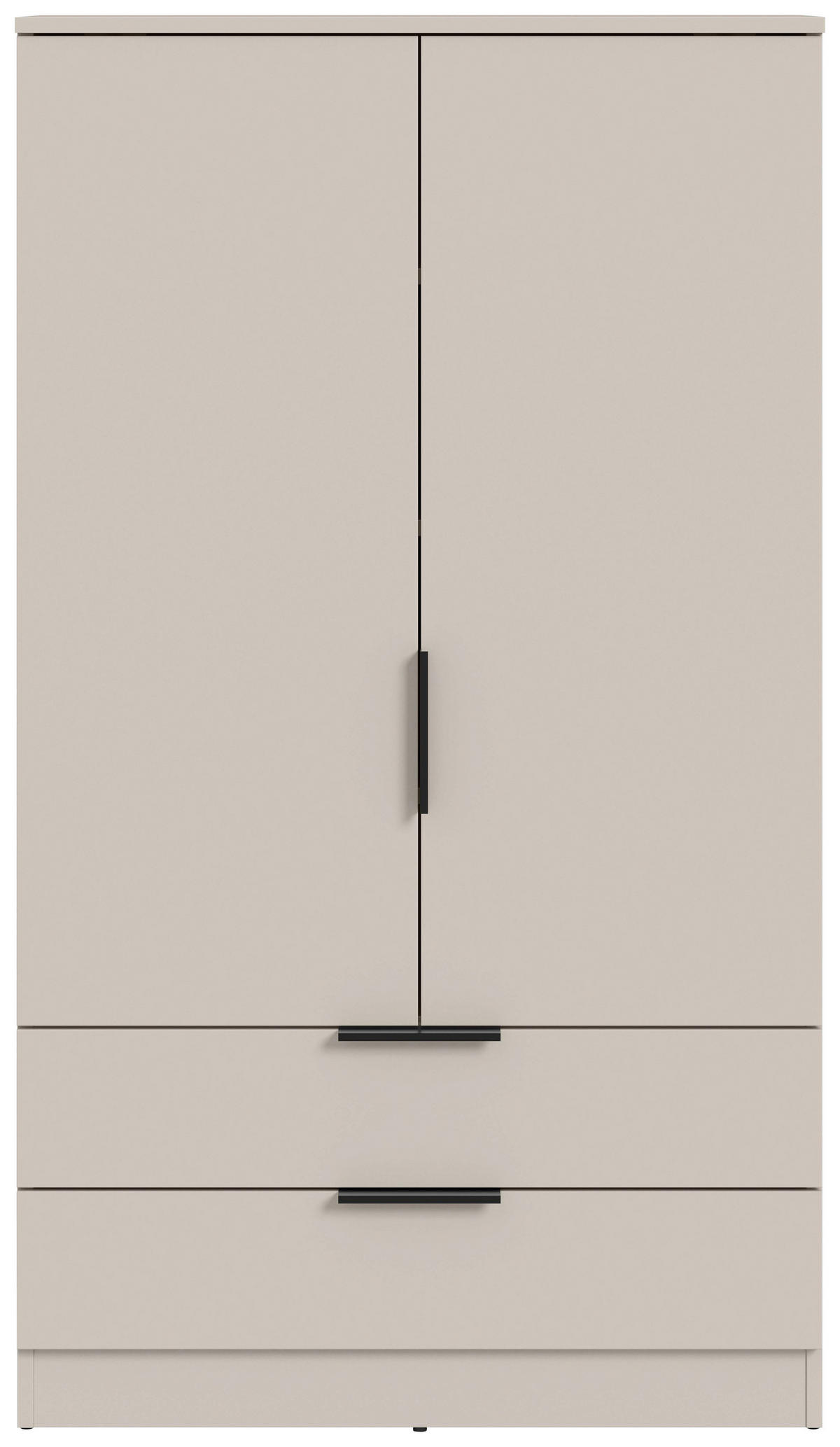 DREHTÜRENSCHRANK 80/140/37 cm,  in Kaschmir, 2-türig  - Kaschmir/Schwarz, MODERN, Holzwerkstoff/Kunststoff (80/140/37cm) - MID.YOU