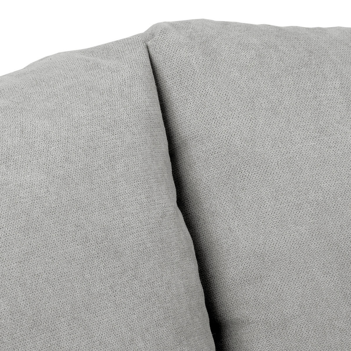 ECKSOFA inkl. Hocker Ariella Grau Mikrofaser Rückenkissen, Hocker  - Naturfarben/Grau, Design, Holz/Textil (161/231cm) - Livetastic