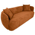 BIGSOFA Flachgewebe Kupferfarben  - Schwarz/Kupferfarben, KONVENTIONELL, Kunststoff/Textil (228/73/103cm) - Ambia Home