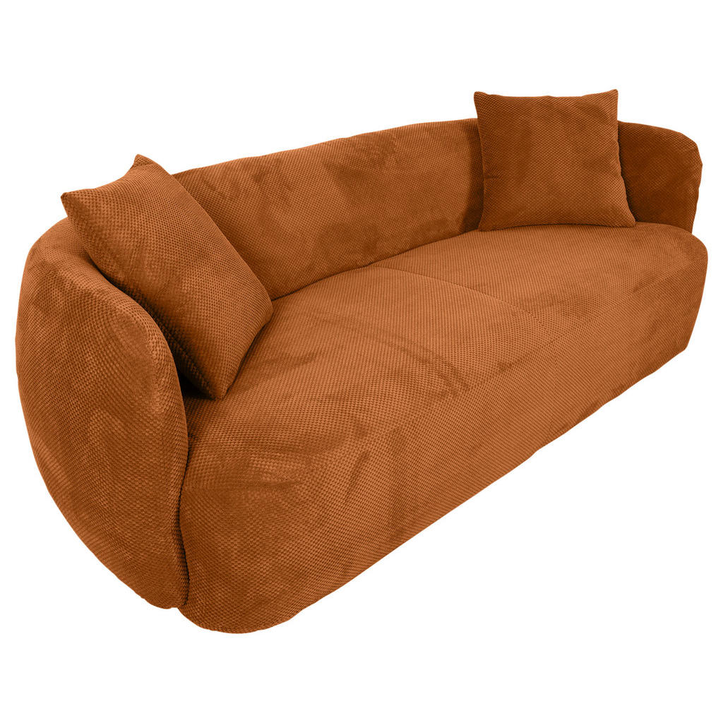 Thumbnail - Ambia Home Bigsofa, Kupfer, Textil, 2-Sitzer, Füllung: Polyetherschaumkern, 228x73x103 cm, Stoffauswahl, Rücken echt, Wo...