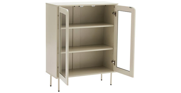 VITRINE  in Seidengrau  - Seidengrau, Design, Glas/Holzwerkstoff (80/103/35cm) - Xora