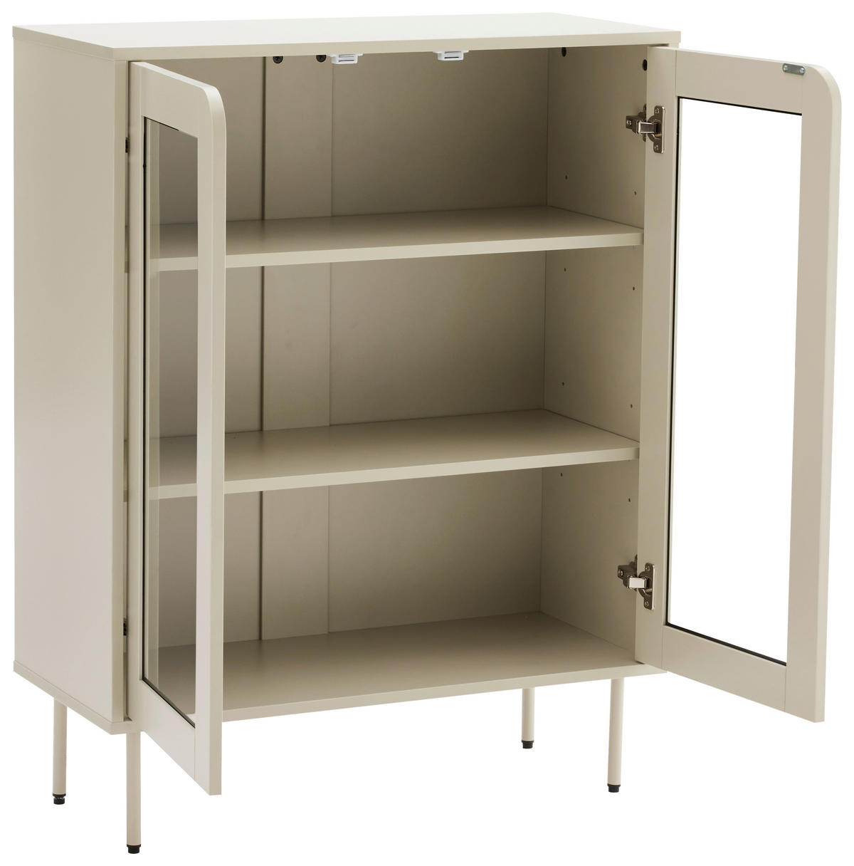 VITRINE  in Seidengrau  - Seidengrau, Design, Glas/Holzwerkstoff (80/103/35cm) - Xora