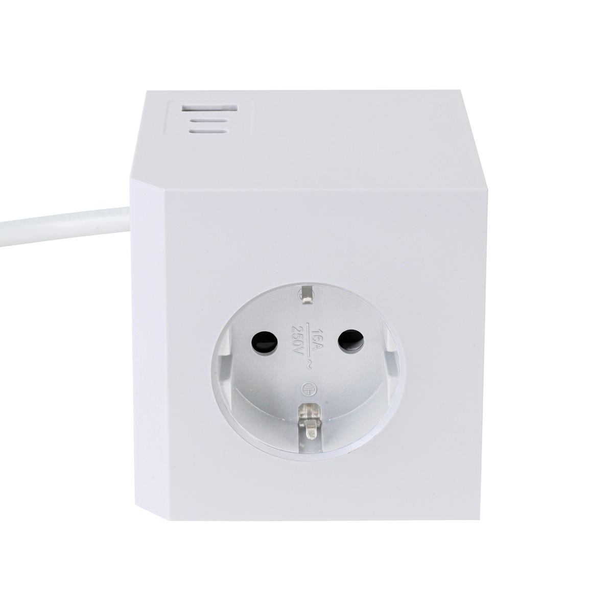 PREDLŽOVACÍ PRÍVOD – KOCKA   - biela, Basics, plast (7,5/7,5/7,5cm) - Mican