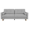 SCHLAFSOFA in Hellgrau  - Buchefarben/Hellgrau, Design, Holz/Textil (222/93/99cm) - MID.YOU