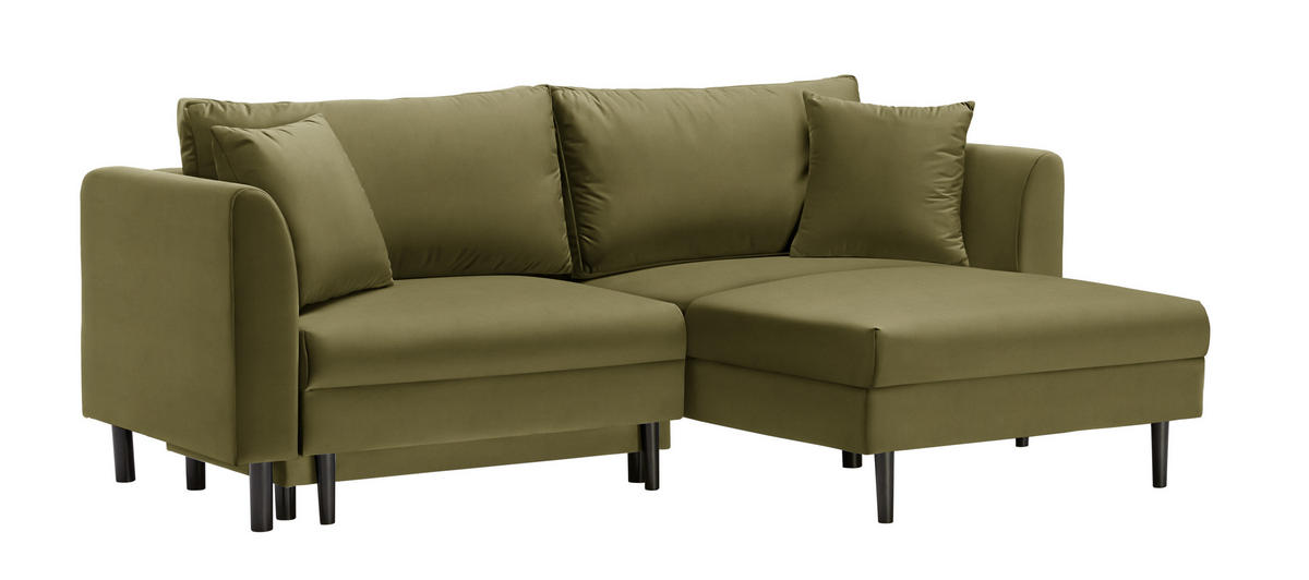 Freisteller von Ti'me ECKSOFA Grün Velours.