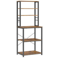 REGÁL, čierna, sivohnedá, železo, 60/167/40 cm - čierna/sivohnedá, Trend, kov/kompozitné drevo (60/167/40cm) - MID.YOU