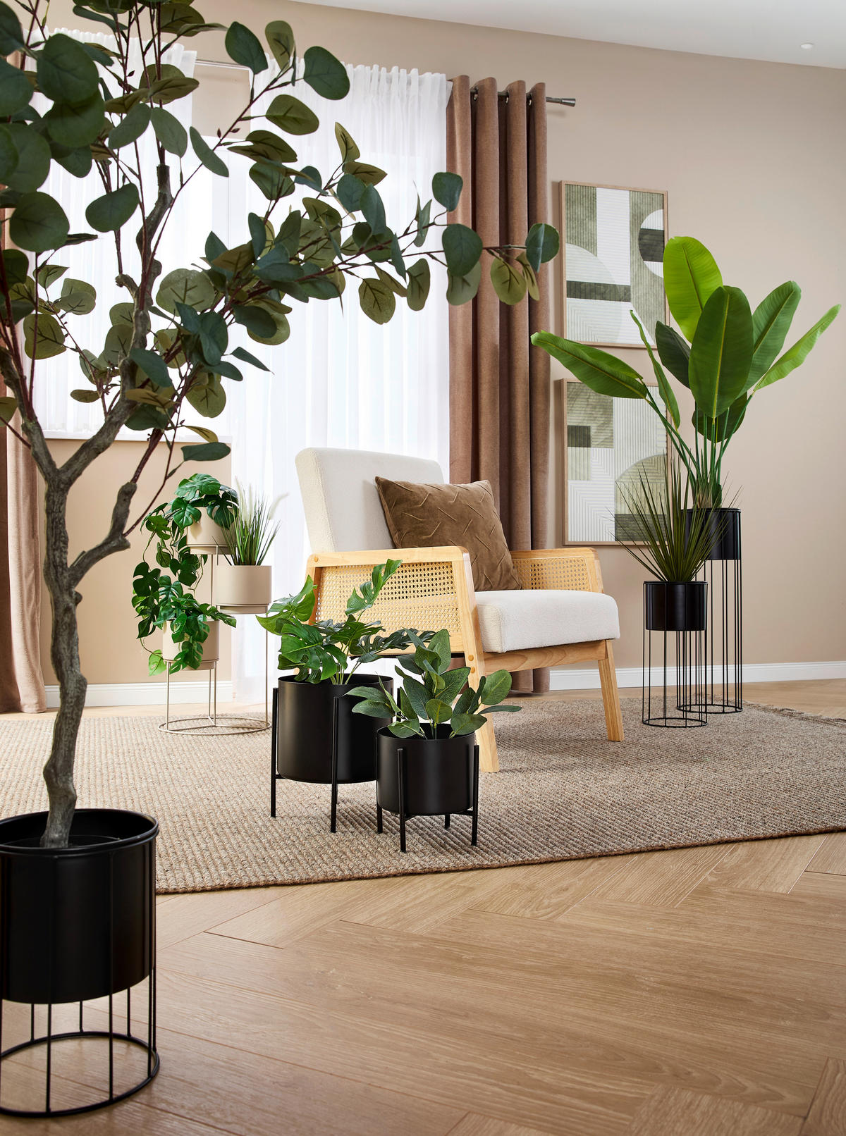 LEINWANDBILD Abstraktes 50/70 cm  - Naturfarben/Grün, Trend, Holzwerkstoff/Kunststoff (50/70cm) - Monee