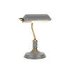 STOLNÍ LAMPA, E27, 37/26,5/18 cm - šedá/barvy mosazi, Konvenční, kov (37/26,5/18cm) - Novel