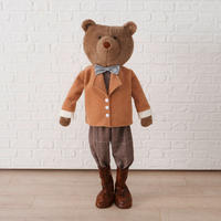DEKORAČNÝ MEDVEĎ - hnedá/sivá, Trend, textil (45/32/120cm)