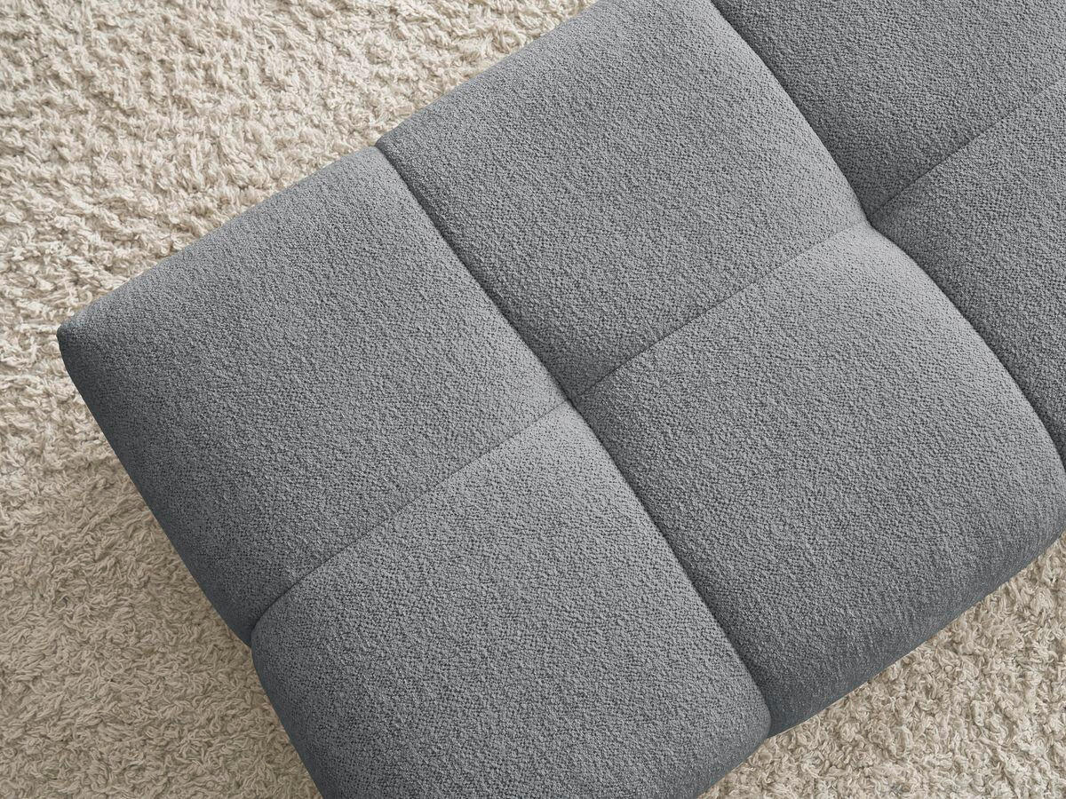 HOCKER EVEREST Flachgewebe Dunkelgrau  - Dunkelgrau/Schwarz, MODERN, Kunststoff/Textil (166/100/40cm)