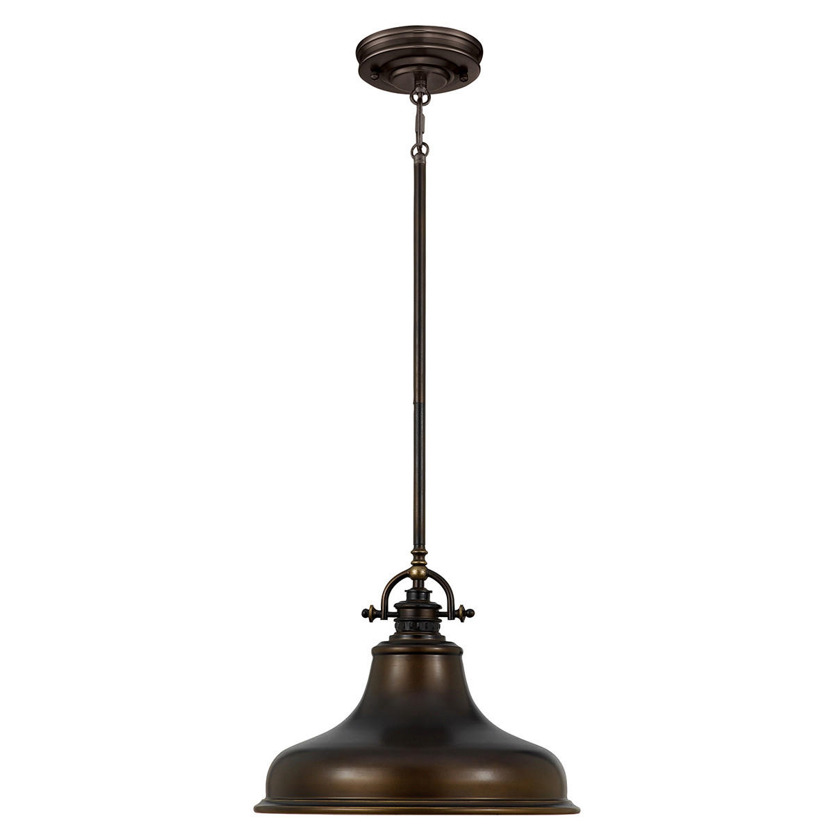 HÄNGELEUCHTE Elstead Emery 28.4/37.7 cm   - Bronzefarben, Design, Glas/Metall (28.4/37.7cm) - Elstead Lighting