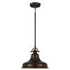 HÄNGELEUCHTE 28.4/37.7 cm    - Bronzefarben, Design, Glas/Metall (28.4/37.7cm) - Elstead Lighting