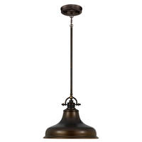 HÄNGELEUCHTE 28.4/37.7 cm    - Bronzefarben, Design, Glas/Metall (28.4/37.7cm) - Elstead Lighting