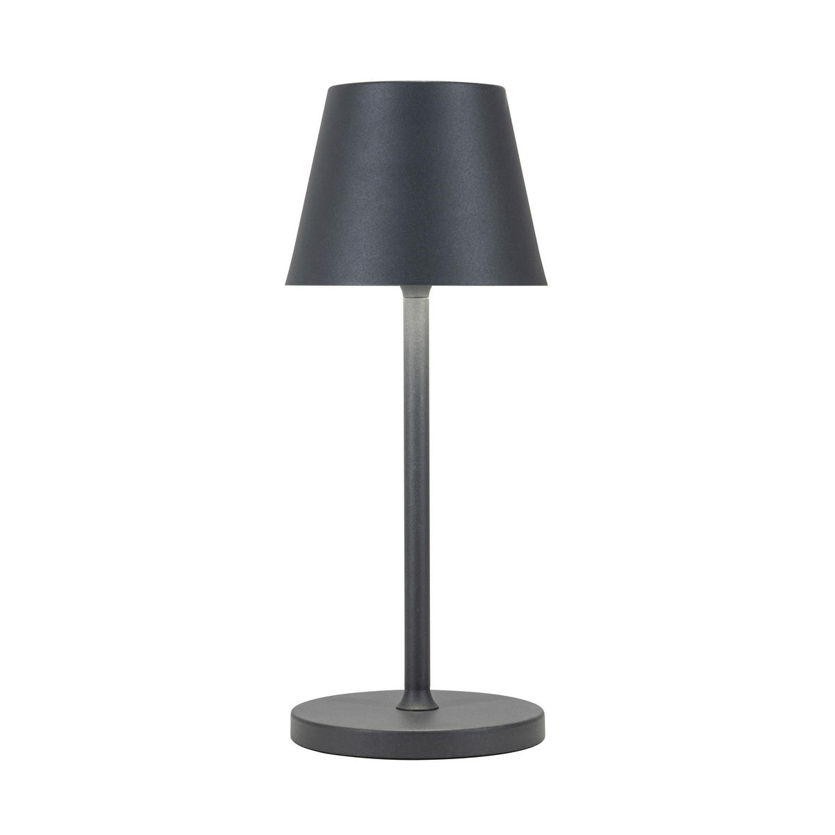 AKKU-TISCHLEUCHTE 12/30 cm  - Dunkelgrau, Basics, Kunststoff/Metall (12/30cm) - Novel