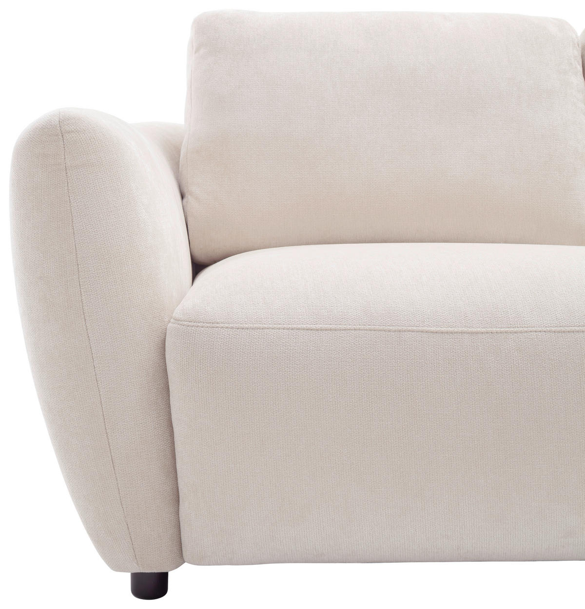 ECKSOFA  in Chenille Naturfarben  310/224 cm  - Schwarz/Naturfarben, KONVENTIONELL, Kunststoff/Textil (310/224cm) - Hom`in