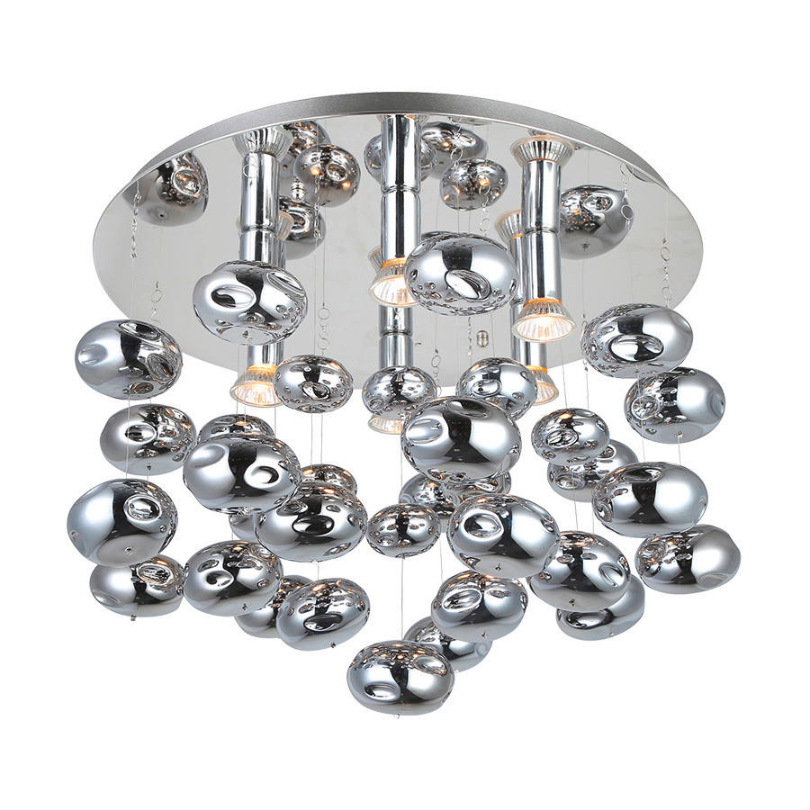 PLAFONIERĂ - culoare crom, Basics, metal (49/49/38cm)