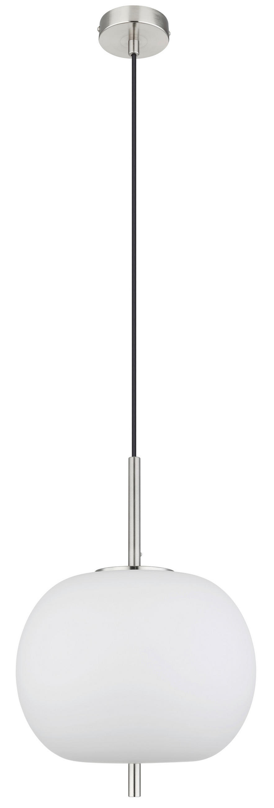 VISEČA SVETILKA  BLACKY I      30/120 cm      E27 - barve niklja/opal, Basics, kovina/steklo (30/120cm)