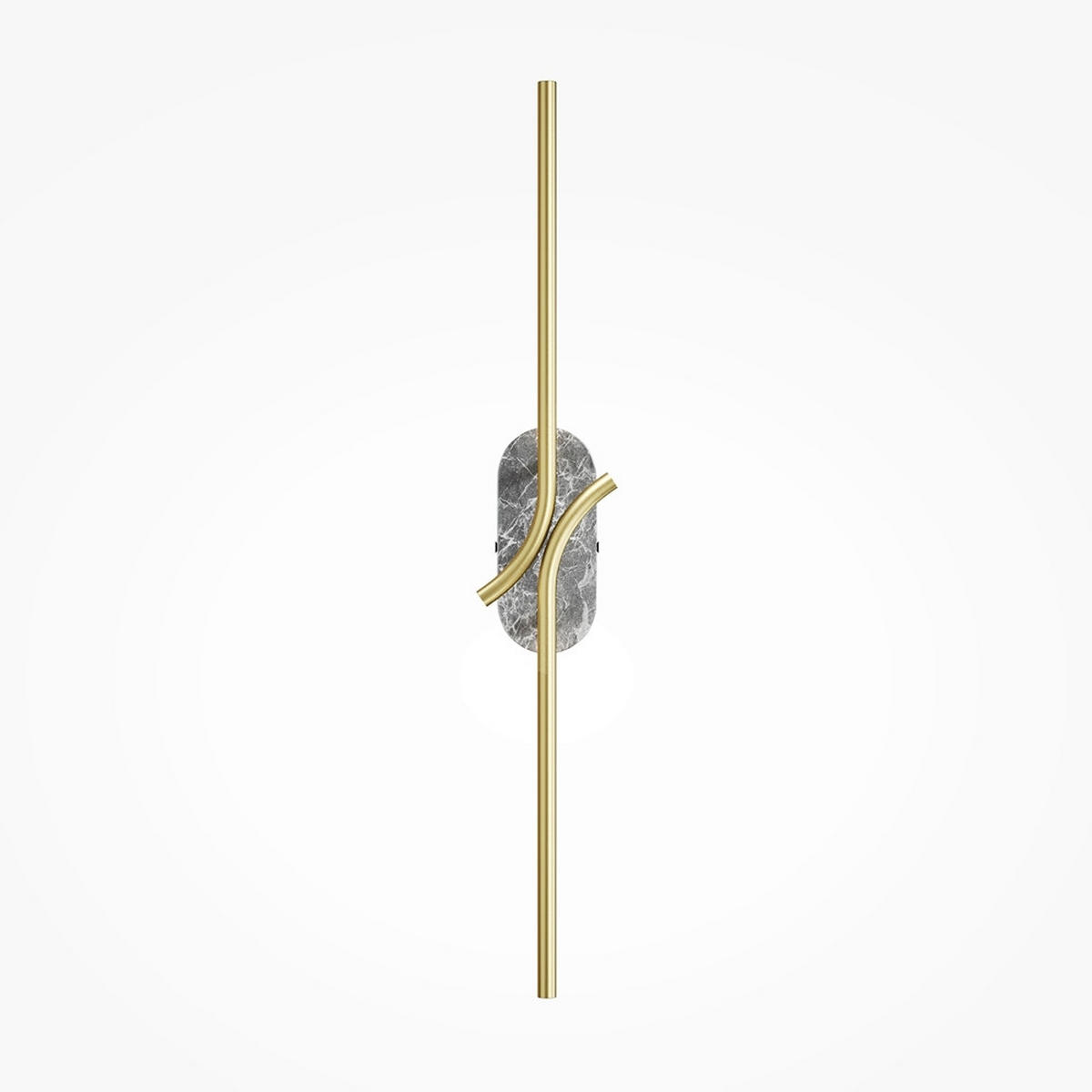 WANDLEUCHTE - Messingfarben/Grau, Modern, Stein (9,7/8,6/63cm) - MAYTONI