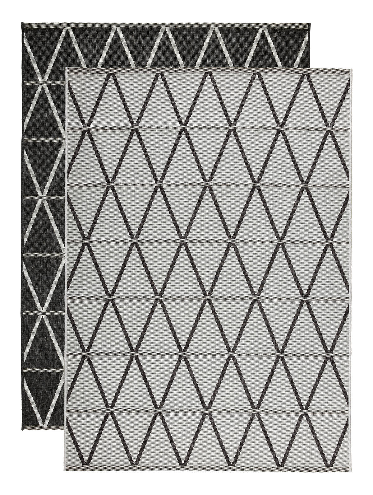 TEPIH ZA UNUTAR./VANJ. UPORAB 120/170 cm   siva, crna  Naturalle  - siva/crna, Design, tekstil (120/170cm) - Novel