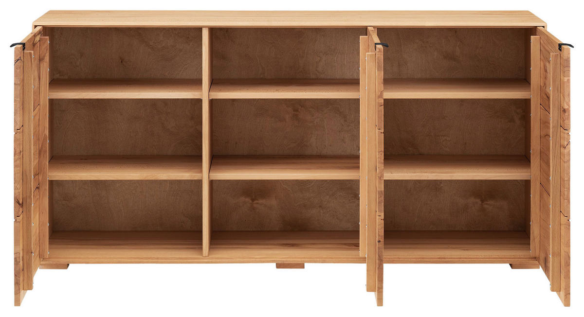SIDEBOARD  180/42/85 cm  - Graphitfarben/Kernbuche, Natur, Holz/Metall (180/42/85cm) - Linea Natura