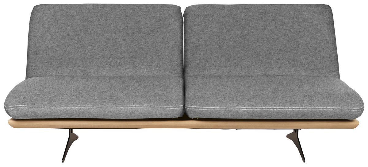 SCHLAFSOFA in Grau, Eichefarben  - Eichefarben/Beige, Design, Holz/Textil (204/92/90cm) - Dieter Knoll