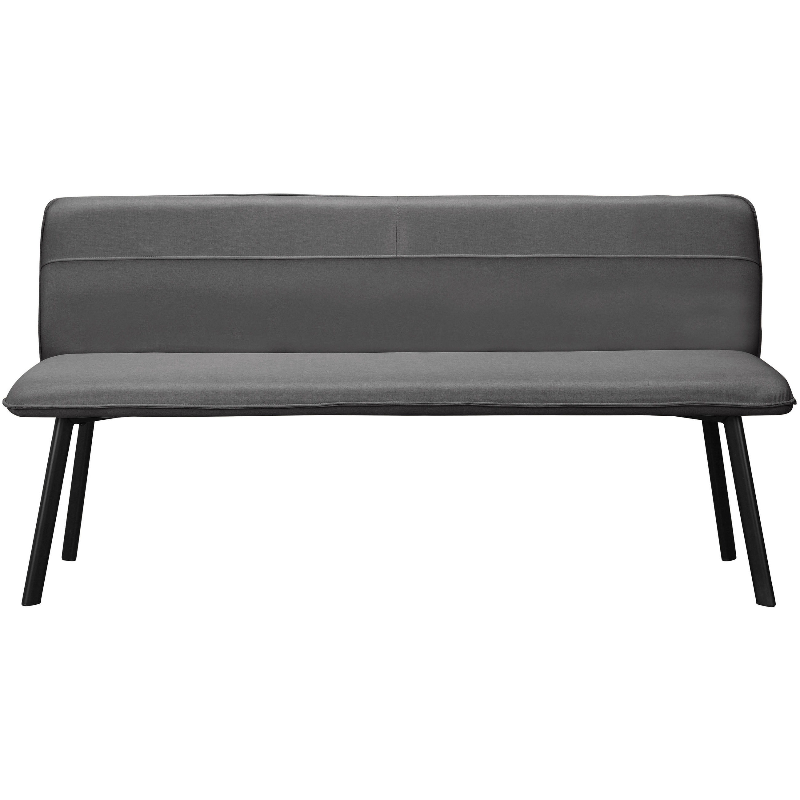 SITZBANK 160/79/56 cm Webstoff Anthrazit  - Anthrazit/Schwarz, Basics, Textil/Metall (160/79/56cm) - MID.YOU
