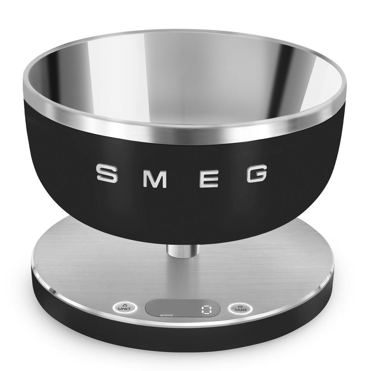 ELEKTRISCHE KÜCHENWAAGE  - Edelstahlfarben/Schwarz, Basics, Kunststoff/Metall (20,5/15/20,5cm) - SMEG