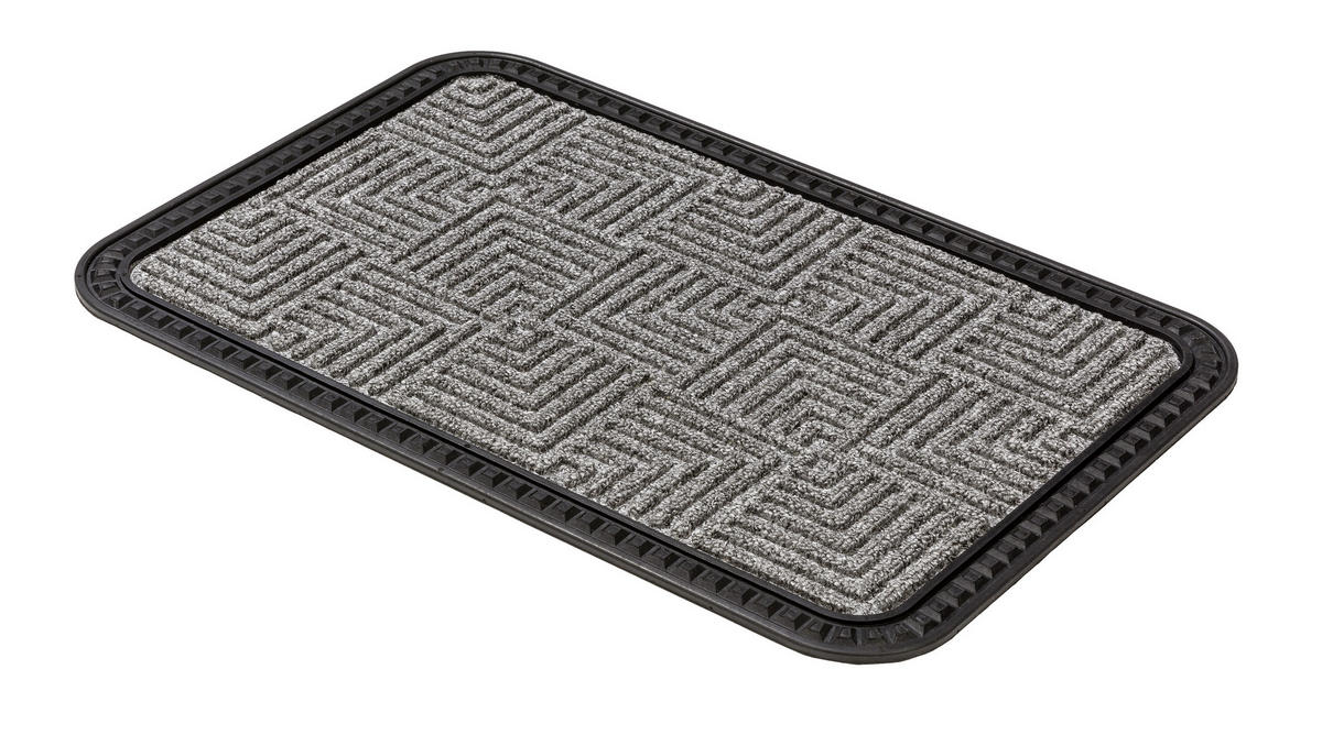 FUßMATTE 40/60 cm Border Star  - Grau, KONVENTIONELL, Kunststoff/Textil (40/60cm) - Esposa
